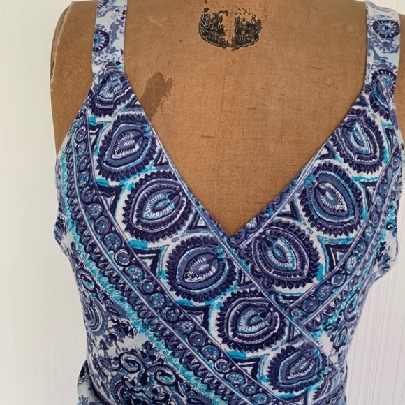 Calypso St. Barth Ivara linen wrap print dress.  True to size, would say 4 - Picture 2 of 5
